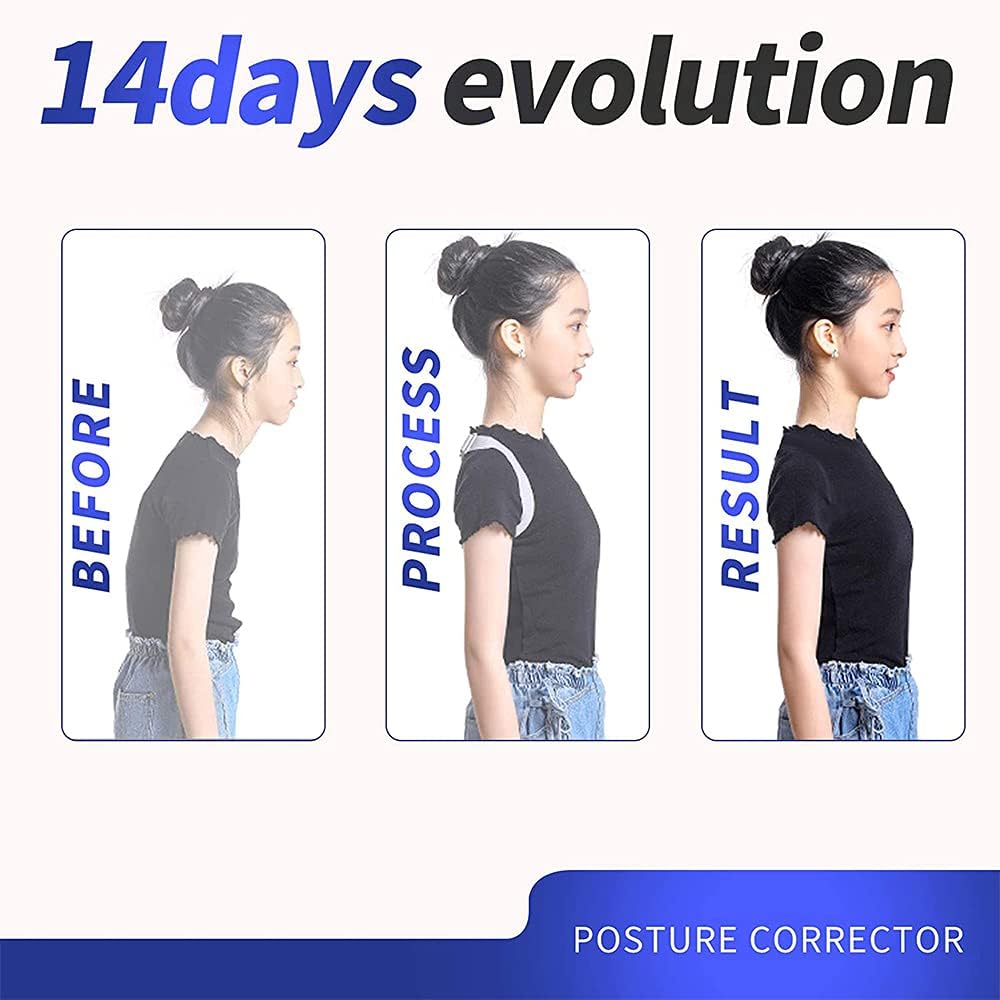 Correcteur de Posture Dorsale Ajustable Invisible Intelligent avec Rappel par Vibration